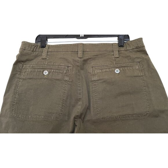 Orvis Shorts Mens 34 Green Khaki Fishing Outdoor Pockets Stretch Waist - Picture 3 of 6